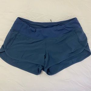 Blue Lululemon speed up shorts